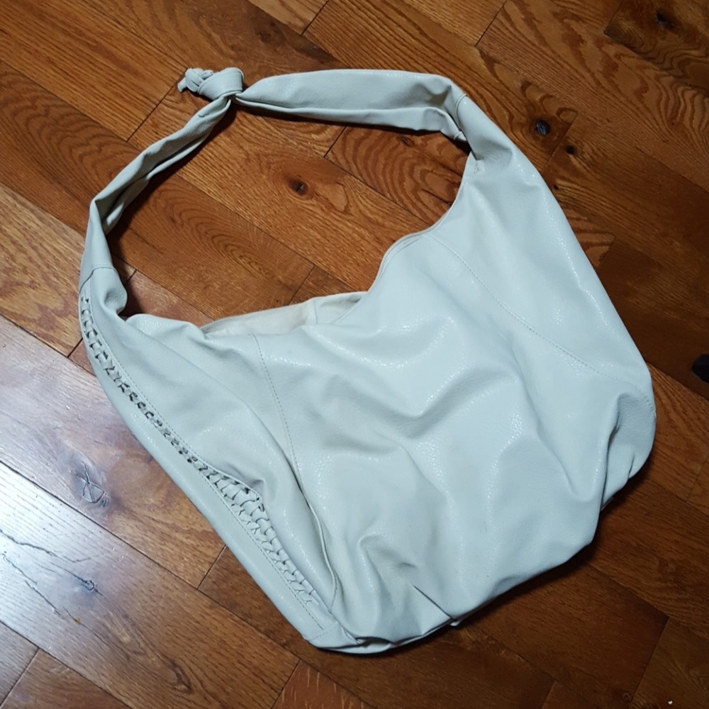 🌼Vintage cream white leather handbag